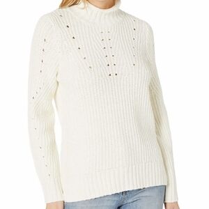 KENSIE Funnel Neck Sweater, French Vanilla, Size Large
